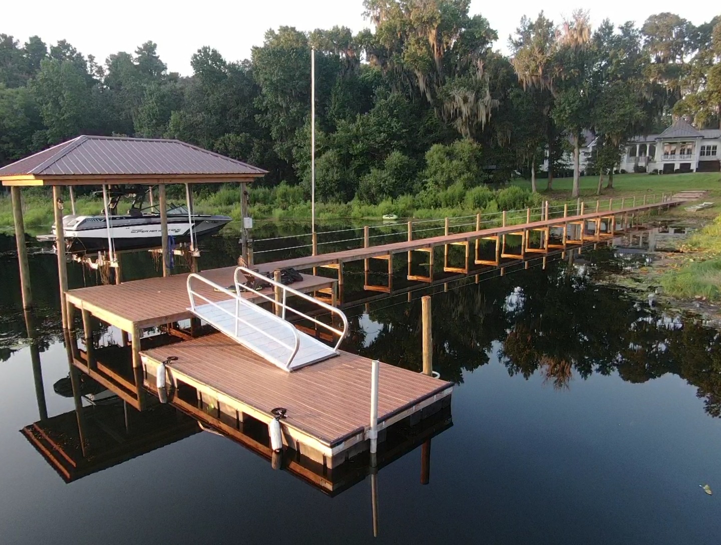 Dock and shoreline after restoration